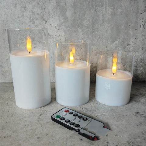 Flameless Glass Candles
