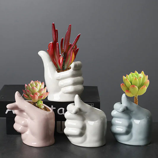 Finger Palm Vases